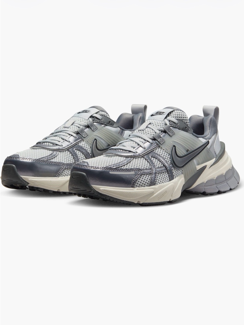 Nike V2K run platinum cool grey Mesh Running Sneakers Womens 7